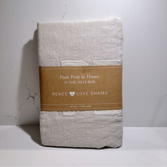 Jilly Box x Pom Pom at Home - Peace and Love Pillow Sham Set, Spring 2023 - Picture 2 of 5